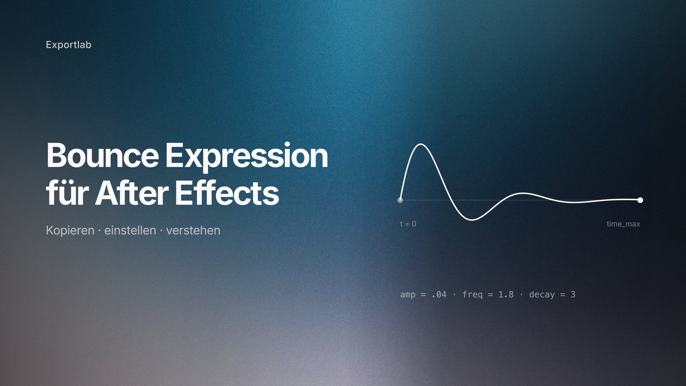 After-Effects-Timeline mit einer Bounce Expression auf einer Positions-Eigenschaft