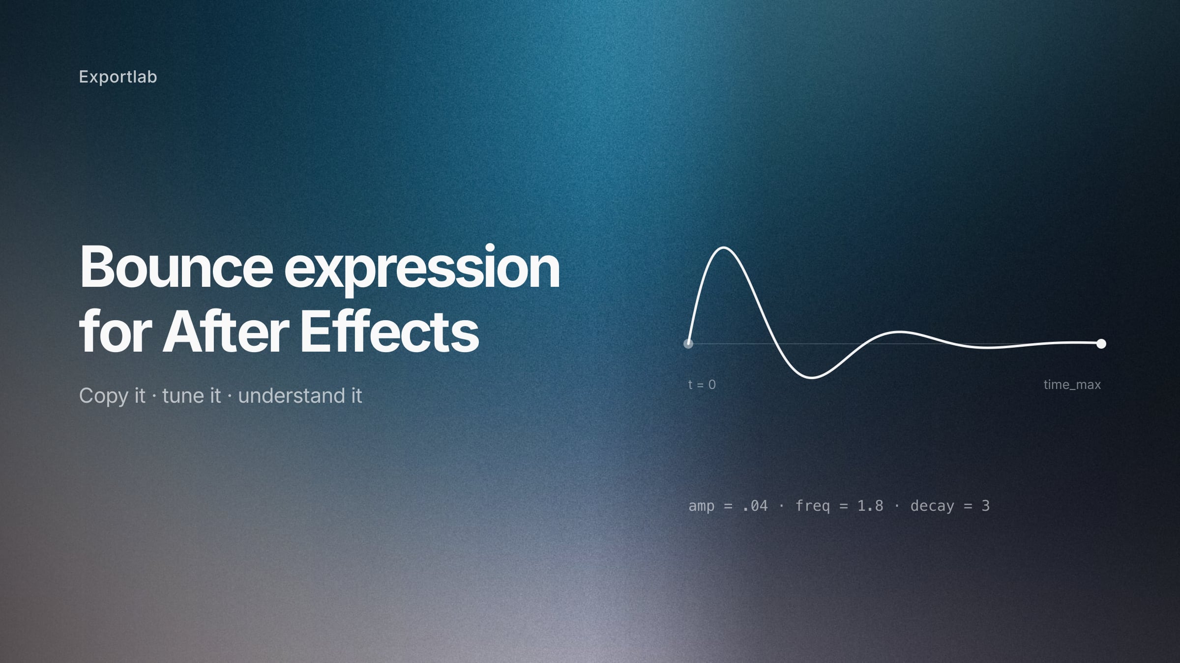 After Effects timeline with a bounce expression applied to a position property
