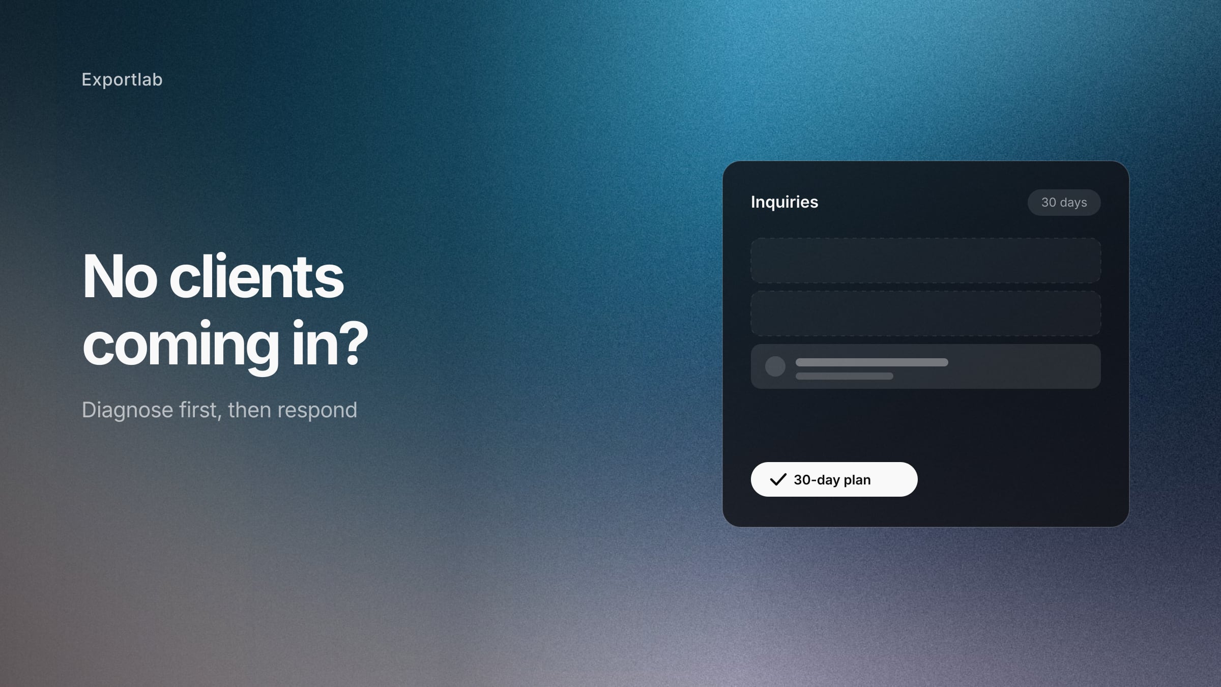 Empty booking calendar for a photographer or videographer with very few new inquiries