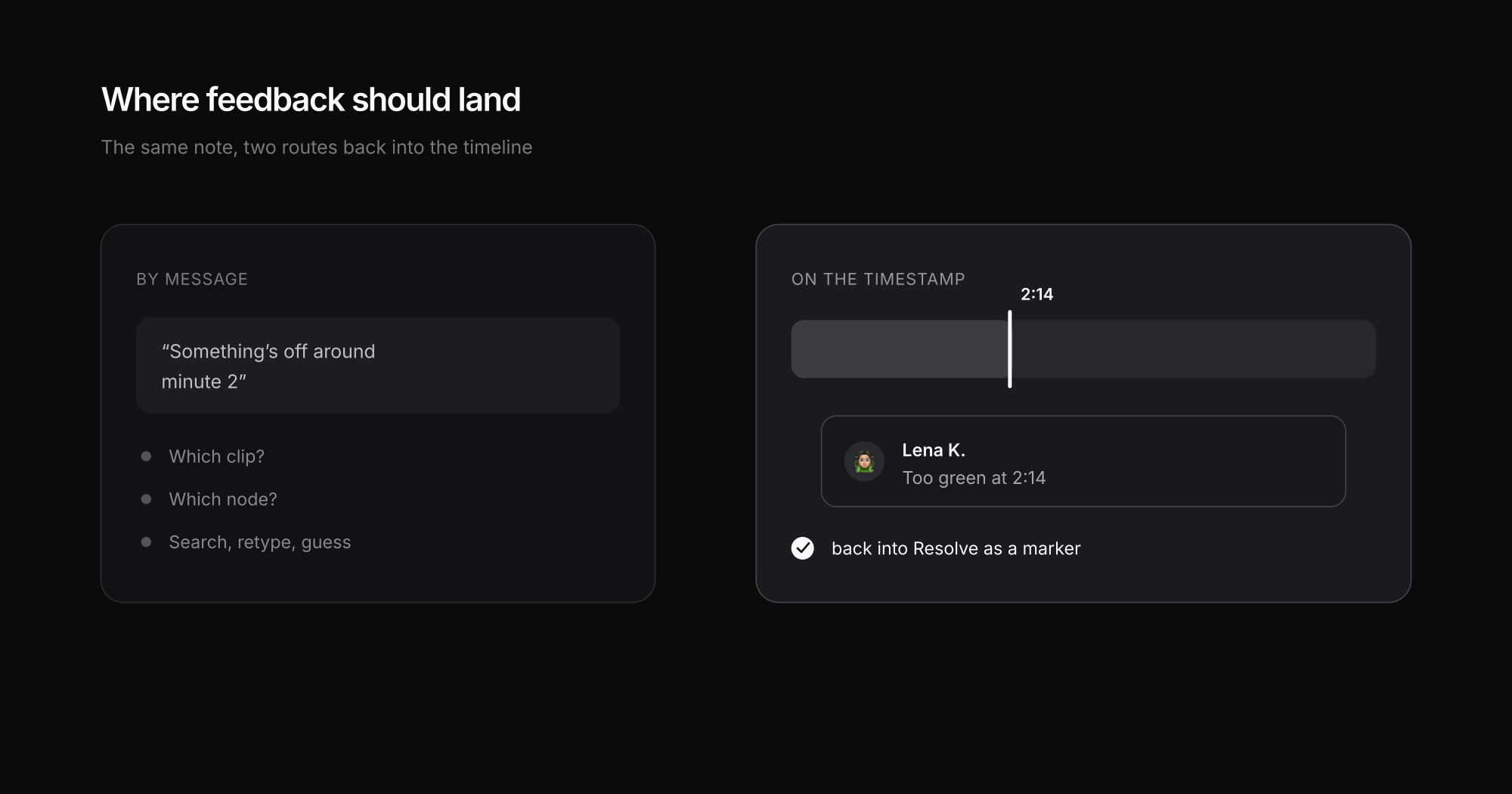 From grade to approval: feedback on the timestamp instead of in email