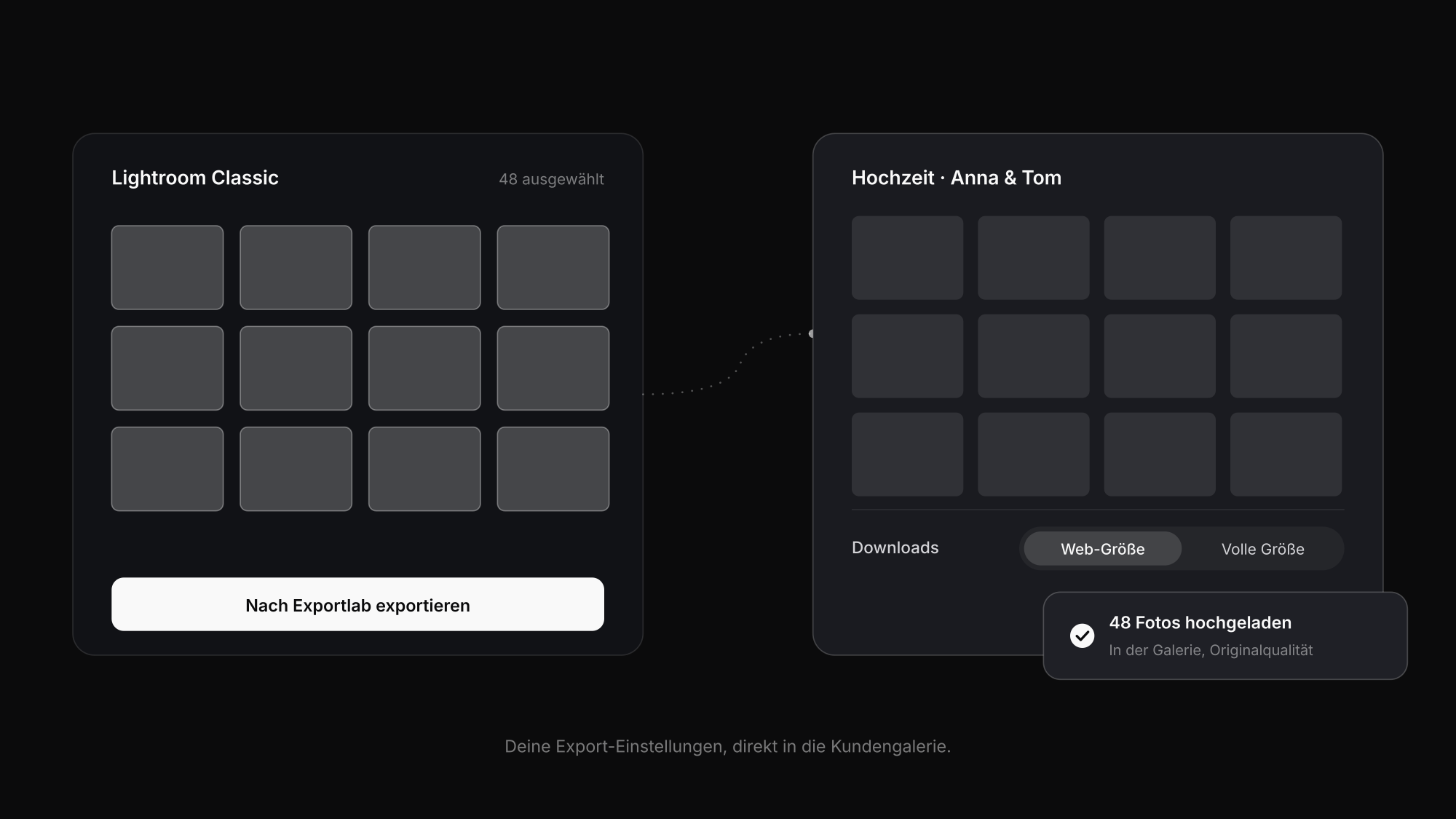 Aus Lightroom Classic mit dem Exportlab-Plugin direkt in eine Kundengalerie exportieren