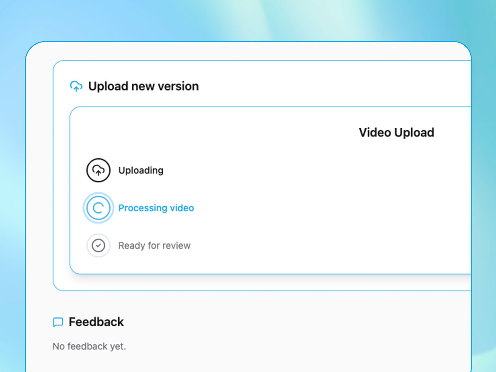 Upload new versions inside a project