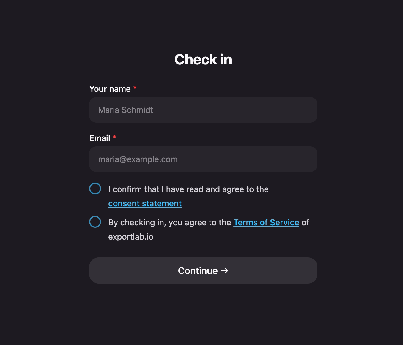 Simple Check-in showcase
